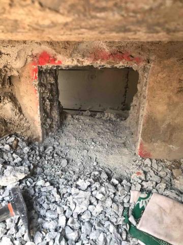 綋聖 - 旗山圓富國中對面工地水溝打洞