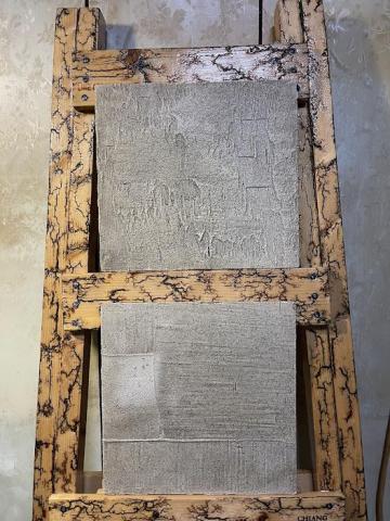 蔣 - 壁面樣板 & 自製特殊花紋木梯