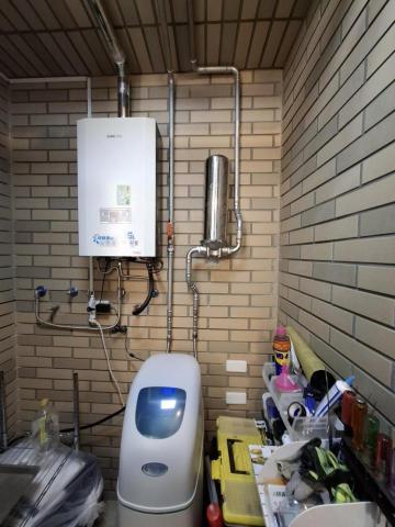 無憂淨水 專業淨水規劃 - Aqua-win大藍帶軟水機+15吋豪華型不鏽鋼全戶設備