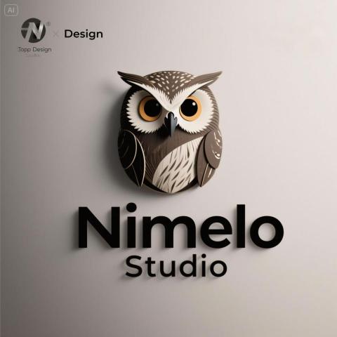 Nimmelo_studio - NIMELO STUDIO｜寫實插畫風 LOGO 設計
這款 Logo 以寫實插畫風格打造貓頭鷹形象，細緻刻劃羽毛紋理與銳利眼神，象徵 Nimelo Studio 對設計品質的精準把握與獨到洞察。
以中性色調為主，塑造品牌的穩重專業形象，讓視覺風格在溫暖與理性之間達成平衡。

此設計極具延展性，適用於品牌主頁、簡報頭版、文宣封面等，完美詮釋「用細節說話」的設計精神。