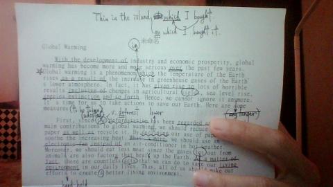 Call me Sir - 在那個MSN流行的年代,幫一個北一女的批改作文時所留下的,改好之後再線上講解,但說實話我還是比較喜歡傳統的面對面方式