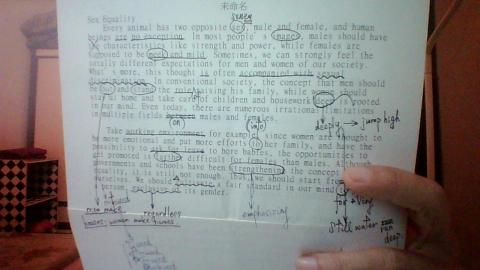 Call me Sir - 在那個MSN流行的年代,幫一個北一女的批改作文時所留下的,改好之後再線上講解,但說實話我還是比較喜歡傳統的面對面方式