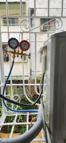 戰府水電工程 - 移機安裝完畢抽真空