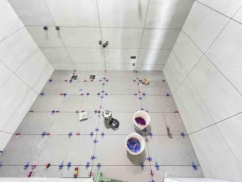 云品磁磚工藝 - 地壁四面對縫 硬底施工