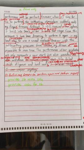 Clara 英文家教 - 作文批改範例