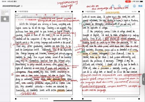 Clara 英文家教 - 作文批改範例