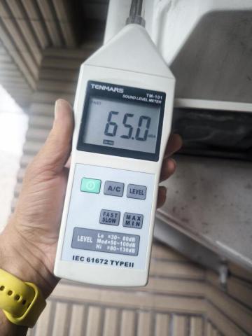 蘭旭空調工程有限公司 - 保養完成後外機測噪音值