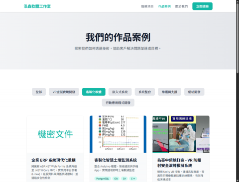 泓鑫軟體工作室 - 作品案例參考 泓鑫軟體工作室 - 作品案例參考