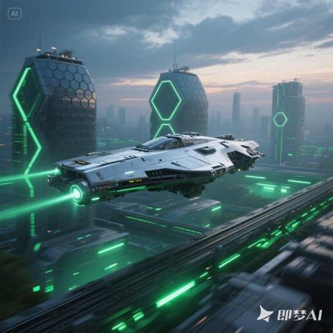 綺雲AI設計工作室 - 未來科幻太空船巡邏勤務