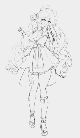 Wen - 角色設計草圖範例