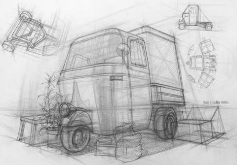 Han studio  邱柏翰 - 你是不是也常遇到這種狀況？

˙車子畫起來像快要翻倒

˙明明參考了照片，畫完還是不像

˙背景、物體、角色比例總對不起來

結構素描課帶你一步一步建立「透視是什麼」、「空間要怎麼規劃」。

從一點、兩點、到旋轉角度的分析
˙帶你看懂地面投影與消失點的關係
˙讓你不再靠「感覺畫圖」，而是有邏輯、有系統地掌握空間！

想讓你的畫有空間感、有穩定性？
歡迎私訊預約，初學者也能聽得懂、畫得出！