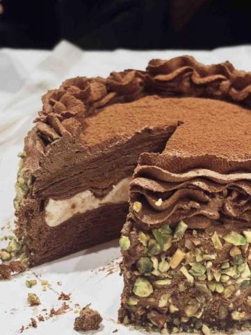 Calista Huang - 巧克力開心果千層蛋糕