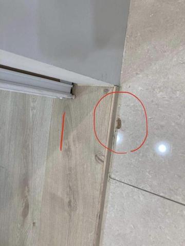 石材美容工程 - 磁磚破損修繕前