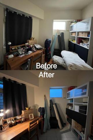 好好呼吸 整理工作室 - 原本堆滿物品的桌面，在清空之後可以重新使用了。