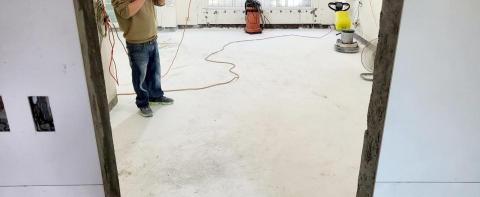 石材美容工程 - 洗石子地坪-施工前