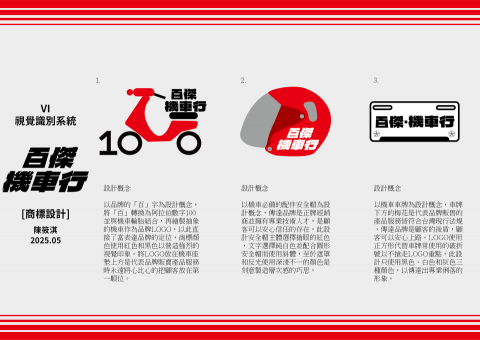 淇蹟工作室 - 百傑機車行LOGO設計

