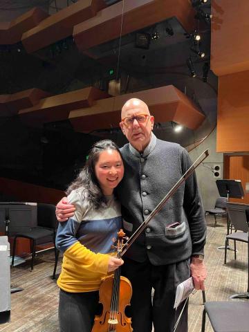 Joy Kuo - 與著名指揮家及教育家Leon Botstein 合作之合照