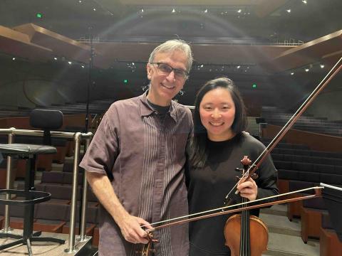 Joy Kuo - 與著名小提琴家 吉爾·夏漢 Gil Shaham合作之合照