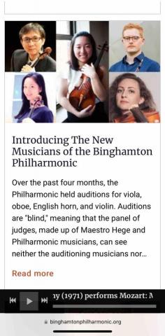 Joy Kuo - 曾獲選為美國 Binghamton Philharmonic 愛樂團圓