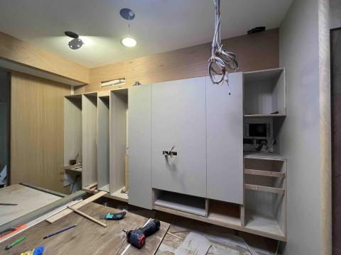 新唯室內設計 - 木作工程完成50%