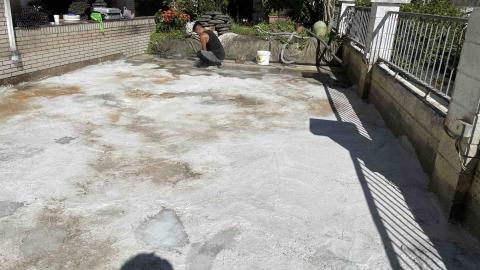 張鋐澤 - 前院花圃泥作泄水改善及防水（施工前）