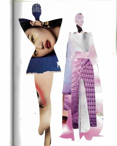 李采妮nini - 多媒材剪貼服裝畫