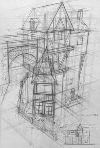 Han studio  邱柏翰 - 畫建築總是歪歪斜斜、空間不穩？
這堂課從「結構」出發，帶你學會如何讓畫面
✅ 學會畫面配置與比例的觀念
✅ 拆解屋頂、樓層與窗戶結構的畫法
這堂結構課會讓你紮紮實實建立觀念！歡迎私訊洽詢｜初學友善喔