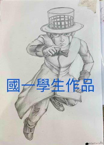 羅 - 國一學生鉛筆素描作品