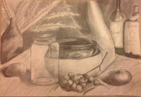Irene L - 靜物素描