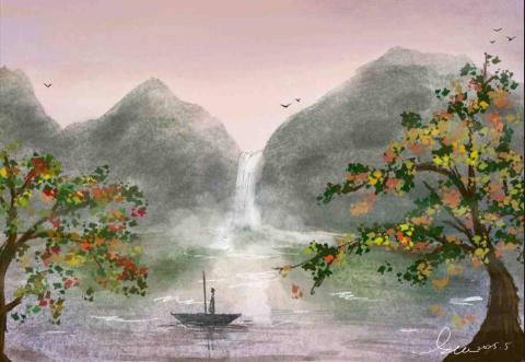 Irene L - 山水靜默-電繪