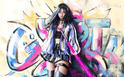 UTENG（灰藍） - 雲娜-用街頭風格創作的作品