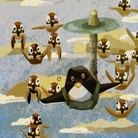 毛毛插畫 - 我也可以飛