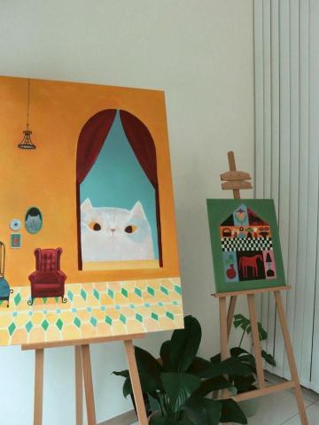 盧允安 - 畫室內部