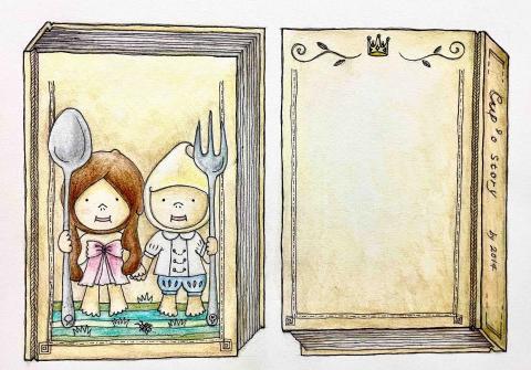 Yoko Kao - 甜點店名片設計（色鉛筆