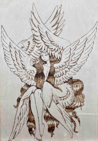 姍姍美術老師 - 學生烙畫作品