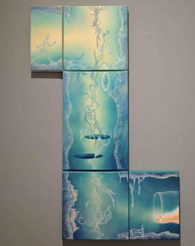 姍姍美術老師 - 老師作品（油彩、塑型劑）