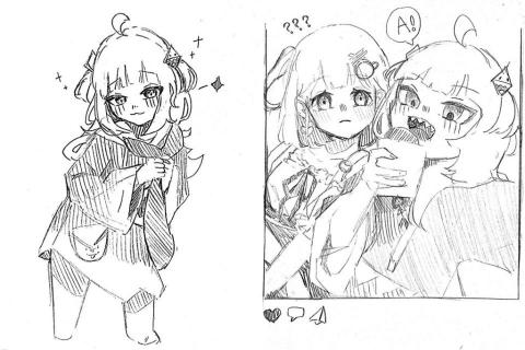 林于玉 Tabby - 鉛筆插畫