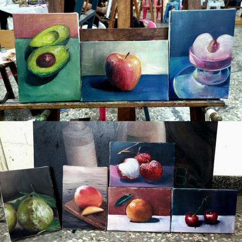 林于玉 Tabby - 油畫靜物練習