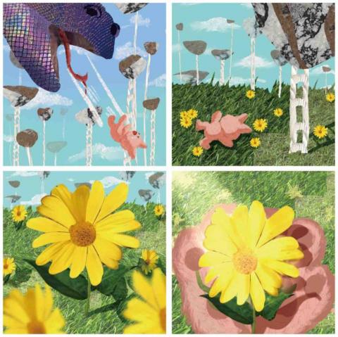 鹹鹹 - 拼貼風格電繪