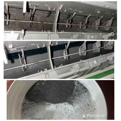 隆陞冷氣空調工程行 - 冷氣清洗前後對照圖