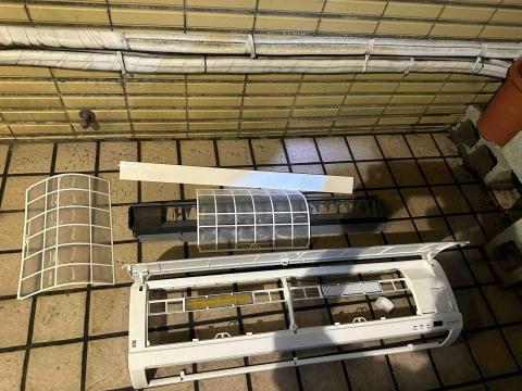 均帆清潔達人 - 清洗分離式冷氣外蓋、水盤，濾網、