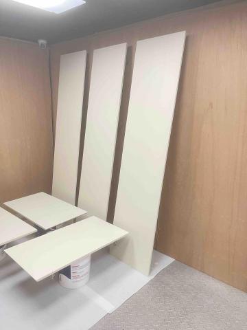 以勒企業社臻至油漆工程 - 台中市北屯區台灣第一味飲料企業總部4樓櫃子的門騙完工後的照片