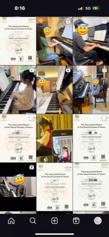 Audrey Liu - 學生檢定證書及上課紀錄