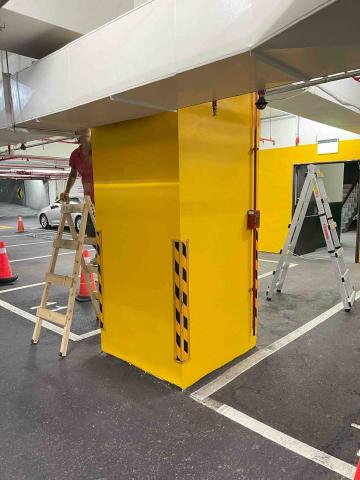 以勒企業社臻至油漆工程 - 台中市科技大學地下室牆面改色完工後的照片