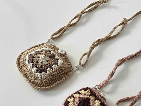 Asteroid小行星編織 - 花磚側背小包