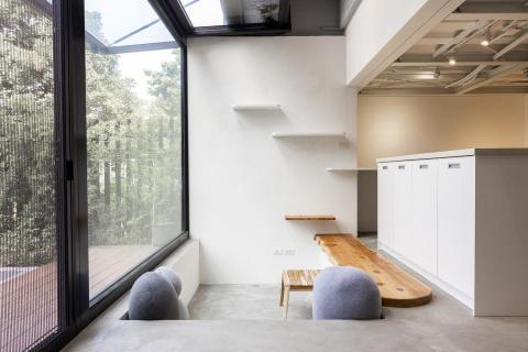 河岸蘭亭｜一站式多風格實景拍攝空間 - 自然採光下沉式休憩空間