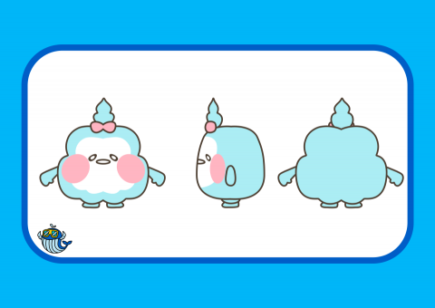 飛天鯨魚 - 角色三視圖