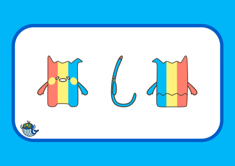 飛天鯨魚 - 角色三視圖