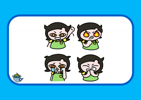 飛天鯨魚 - 角色表情設計