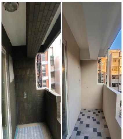 威達實業 - 前後對比照  陽台防水塗料施做 